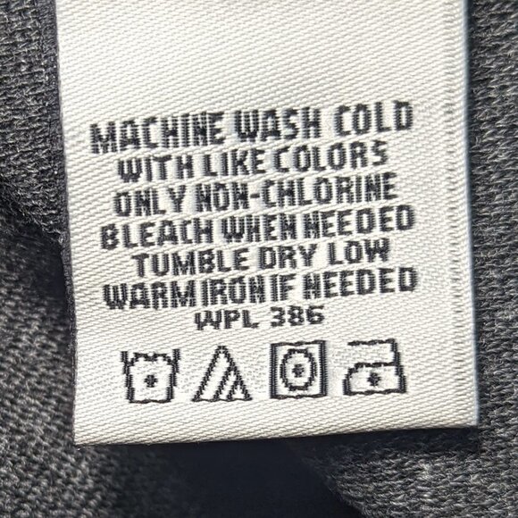 EZ'S HAGGAR Multi Color Stripe Rib Knit V-Neck Long Sleeve Shirt Gray Large - Picture 13 of 14